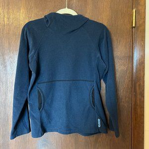 Melanzana Micro Grid Hoodie Women's Small Blue